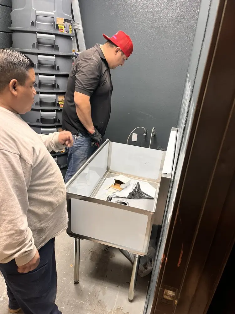 Commercial plumbing and sink installation in Elkton